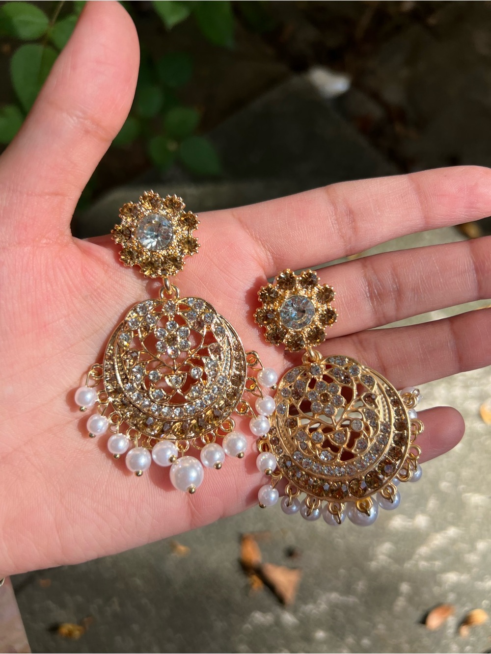 Gold Pearl Drop Earrings - Elegant Women's Jewelry